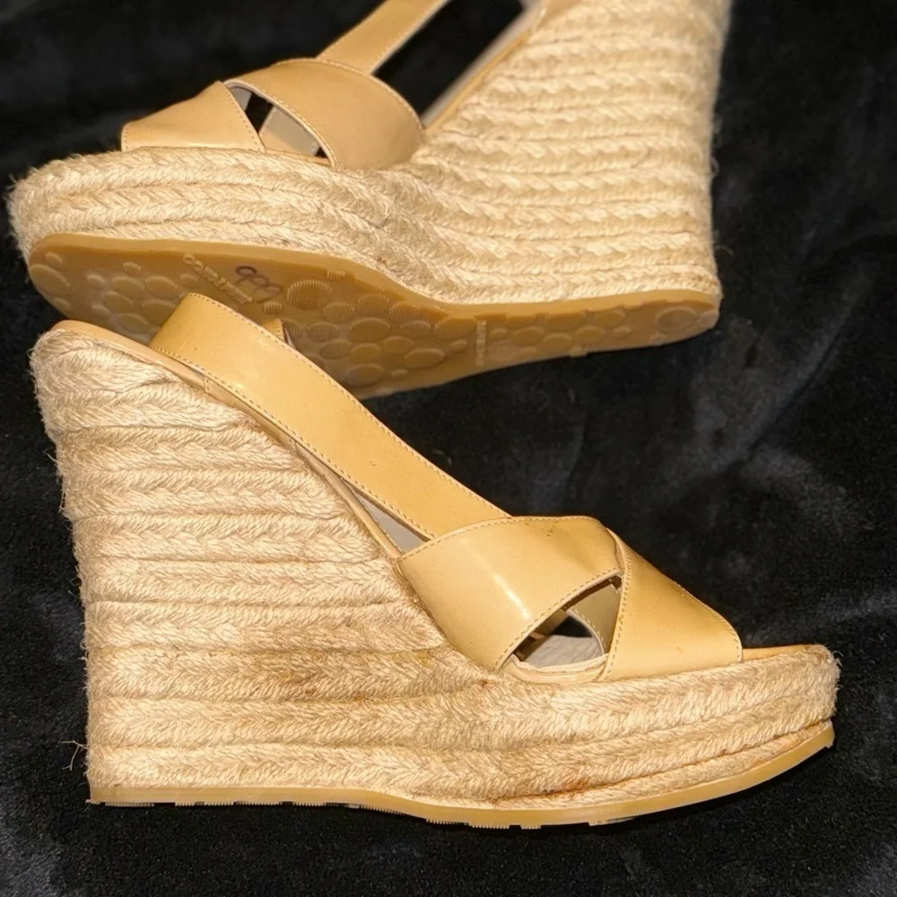 Jimmy Choo Cream Espadrilles with Suede Straps